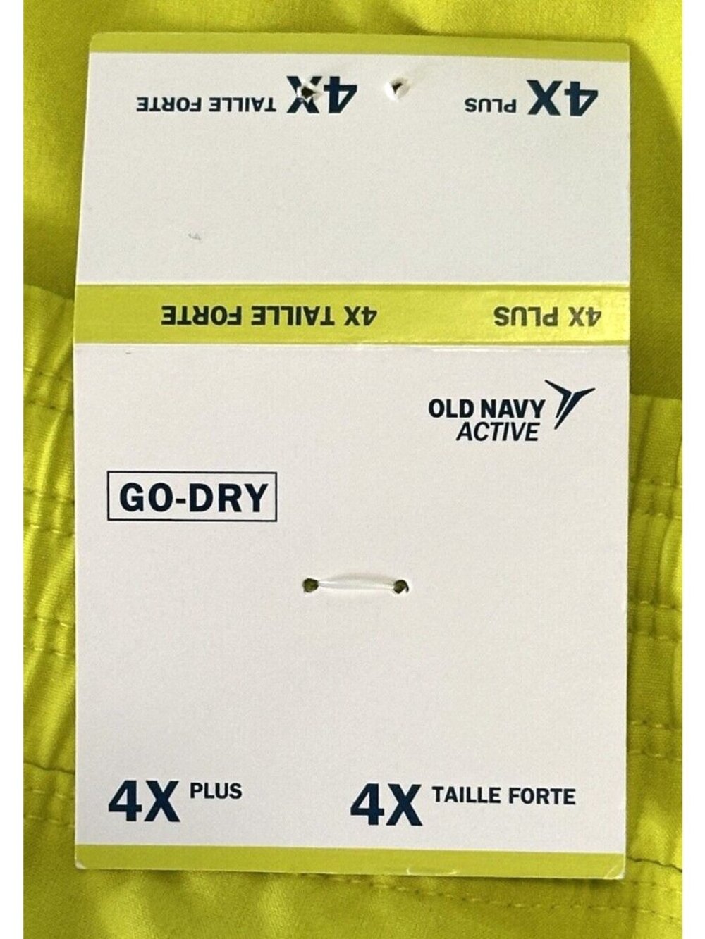 Old Navy Active Shorts Mens 4X Yellow StretchTech Go Dry Quick Dr Athletic NWT - Picture 4 of 13